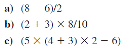 Convert the following expressions from infix to reverse Polish (postfix) notation.