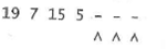 For the postfix expressions in Exercises 12-14, trace the algorithm for evaluating postfix expressions by showing the contents of the stack immediately before each of the tokens marked with a caret is read. Also, give the value of the postfix expression.