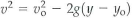 Consider Eq.,     . An object starts from rest ( v o = 0) and accelerates. Since v is squared and therefore always positive, can the acceleration be negative Explain. Equation    