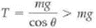 A small heavy object of mass m is attached to a thin string to make a simple pendulum whose length is L. When the object is pulled aside by a horizontal force F it is in static equilibrium and the string makes a constant angle from the vertical. (a) The tension in the string should be (1) the same as, (2) greater than, or (3) less than the object's weight, mg. (b) Use the force condition for static equilibrium (along with a free-body diagram of the object) to prove that the string tension is . Use the same procedure to show that F = mg tan . (c) Prove the same result for F as in part (b) using the torque condition, summing the torques about the string's tied end. Explain why you cannot use this method to determine the string tension.
