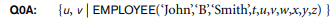 List the birth date and address of the employee whose name is 'John B. Smith'. Rewrite the domain relational calculus queries that followed Q0,in the style of the abbreviated notation of Q0A, where the objective is to minimize the number of domain variables by writing constants in place of variables wherever possible.