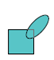 You see this image as formed by an oval and an overlying square because of the _____ rule.  