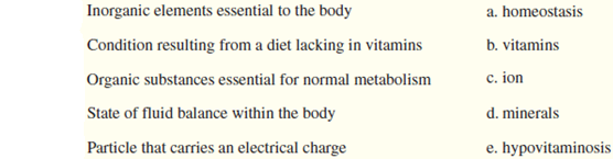 Match the medical terms to their definitions.