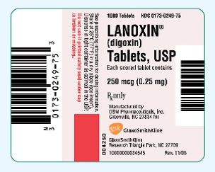 Drug Calculations  The physician orders digoxin ( Lanoxin ) 0.375 mg orally daily. Using the medication label for Lanoxin, you should administer ________ tablets to your patient.   