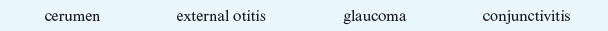 Critical Thinking Select the disorder that best matches the patient description. Write the name of the disorder in the blank.      Mr. Crane is having an operation to relieve increased intraocular pressure inside his eye. Without this surgery, he may become blind. ________________________