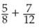 Find the following sums. (Rewrite answers in the proper form.)
