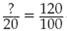 Cross-multiply to find the missing value.
