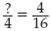 Cross-multiply to find the missing value.