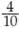 In Exercises 10, select the correct metric notation. Four-tenths of a liter A) 0.4 L B)   L C) 0.40 L D) 0.40 l