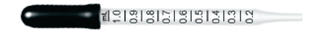 Using the accompanying illustrations of equipment for the remaining questions, mark with a line or shading where you would measure the required dose 0.7 mL