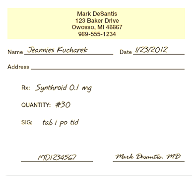 Referring to prescription 1:    Prescription 1  How many refills may the patient be given?
