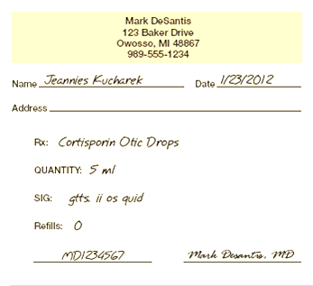 Referring to Prescription 3:    Prescription 3  What action must be taken before this prescription can be filled?