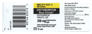 You are working in a clinic that serves many adult homeless people. Two forms of Erythromycin are available (see labels below). If the patient needs to take Erythromycin for 5 days, which form of the medication would be better and why?    