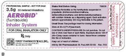 In Exercises 11, refer to label B.    What is the generic name of this drug?