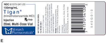 In Exercises 18, refer to label E.    What is the generic name of this medication?
