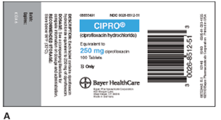 In Exercises 10, calculate the desired dose. Then calculate the amount to administer. Ordered: Ciprofloxacin hydrochloride 500 mg PO q 12h On hand: Refer to label A. Desired dose: __________Amount to administer: __________
