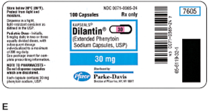 In Exercises 14, calculate the desired dose. Then calculate the amount to administer. Ordered: Dilantin 60 mg PO daily On hand: Refer to label E.