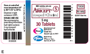 In Exercises 14, calculate the amount to administer. Unless otherwise noted, all scored tablets are scoredin half. Ordered: Aricept 10 mg PO daily On hand: Refer to label E. Tablets are unscored. Administer: _____