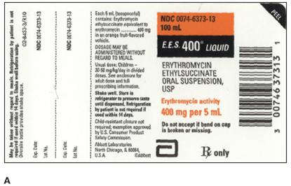 In Exercises 7, calculate the amount to administer. Ordered: E.E.S. 500 mg PO bid On hand: Refer to label A. Administer: _____  