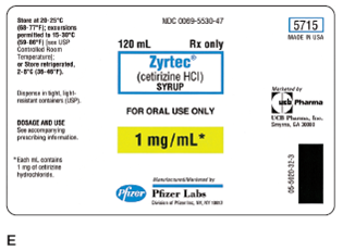 In Exercises 11, calculate the amount to administer. Ordered: Zyrtec 10 mg PO daily On hand: Refer to label E. Administer: _____  