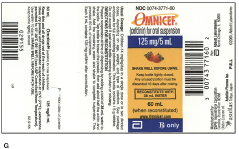 In Exercises 13, calculate the amount to administer. Ordered: Omnicef 250 mg PO q12h On hand: Refer to label G. Administer: _____