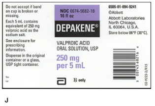 In Exercises 18, calculate the amount to administer. Ordered: Depakene 500 mg PO daily On hand: Refer to label J. Administer: _____  