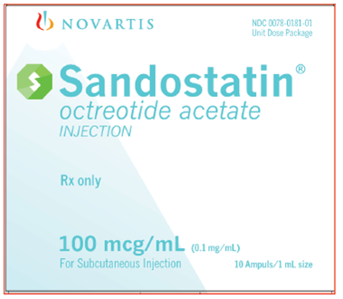 The physician orders Sandostatin 75 mcg IM tid. On hand: See Figure 9-15a, b, and c.        Figure 9-15  Describe what actions you should take before administering the medication. If you were going to administer the medication: Which package would you use and why? What would be the amount to administer? What syringe would you use?
