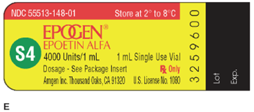 For Exercises 19, find the amount to administer, select the proper syringe, and write in the space provided. Ordered: Epogen 2500 U Sub-Q tiw On hand: Refer to label E. Administer: __________nge: __________