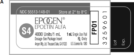 Ordered: Epogen 2300 units sc tiw On hand: Refer to Label A.