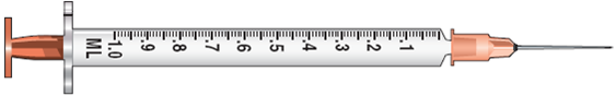 Find the amount to administer for each of the following orders. Then mark the syringe with the correct amount to administer. Ordered: Prostigmin 0.2 mg IM post-op q6h On hand: Prostigmin 1:4000 solution  