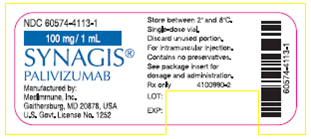 In Exercises 8, refer to the following order, label, and package insert: Ordered: Synagis 75 mg IM q8h.      If Synagis is reconstituted at 1000 on January 3, 2009, what should you write on the label?