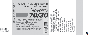 Ordered: Humulin 70/30 83 units sc ac breakfast  Label: _____          