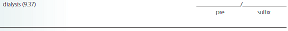 Give a brief definition and dissect each term listed into its word parts in the space provided. Check your answer by referring to the frame listed in parentheses and your medical dictionary. Then listen to the Audio CD to practice pronunciation.