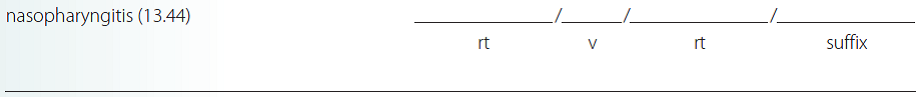 Give a brief definition and dissect each term listed into its word parts in the space provided. Check your answer by referring to the frame listed in parentheses and your medical dictionary. Then listen to the Audio CD to practice pronunciation.  <div style=padding-top: 35px> 