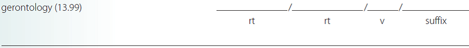 Give a brief definition and dissect each term listed into its word parts in the space provided. Check your answer by referring to the frame listed in parentheses and your medical dictionary. Then listen to the Audio CD to practice pronunciation.  <div style=padding-top: 35px> 