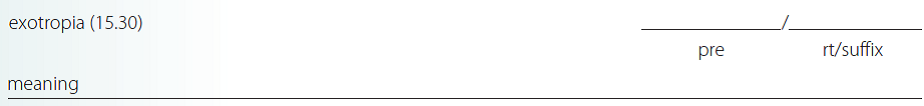 Give a brief definition and dissect each term listed into its word parts in the space provided. Check your answer by referring to the frame listed in parentheses and your medical dictionary. Then listen to the Audio CD to practice pronunciation.  <div style=padding-top: 35px> 