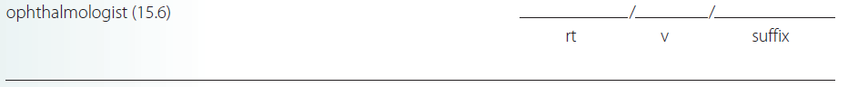 Give a brief definition and dissect each term listed into its word parts in the space provided. Check your answer by referring to the frame listed in parentheses and your medical dictionary. Then listen to the Audio CD to practice pronunciation.  <div style=padding-top: 35px> 