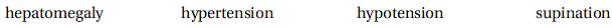 Select the correct answer, and write it on the line provided. The medical term for higher-than-normal blood pressure is ______________________________________  