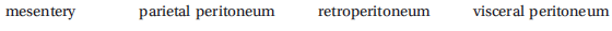Select the correct answer, and write it on the line provided. The ___________________________________ is the outer layer of the peritoneum that lines the interior of the abdominal wall.