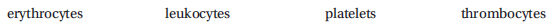 Select the correct answer, and write it on the line provided. The term meaning white blood cells is ________________________________________
