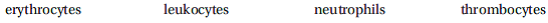 Select the correct answer, and write it on the line provided. The ____________________________________________________ are the most common type of white blood cell.
