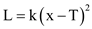     <div class=answer> The formula to calculate the total cost L is as follows:   Here, k is cost coefficient, x is observed value, T is target value. 