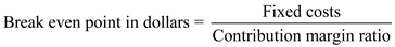     <div class=answer> Break-Even point: It is a point at which gains equal losses; it means there are no gains and losses by doing that particular task. At this break-even point cost or expenses are equal to revenue. This break-even point will be calculated by the following formulas.     