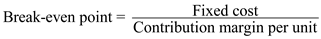     <div class=answer> a. <u> Calculate break-even point </u> Break-even point is the level of operations at which the revenue and total costs (variable costs and fixed costs) become equal. There is no profit or no loss at break-even point level. The entity serves only a fixed price lunch. The price is $10 per meal and the variable cost is $4 per meal. Calculate the break-even point using the following equation:   