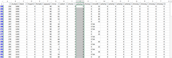     <div class=answer> (i) Consider the data for vouchers in Excel and put filter as shown below:   Therefore, the number of students never awarded a voucher are 468. Now look at the variables <i>selectyrs </i>and <i>choiceyrs</i>. From <i>selectyrs</i>, out of 990 students, 468 were never awarded a voucher and 108 were selected in the voucher system for all four years. From <i>choiceyrs</i>, only 56 actually attended a choice school for four years.   Therefore, the number of students selected for all the four years awarded a voucher are 108.   Therefore, the number of students attended the school for all the four years school awarded a voucher are 108. 