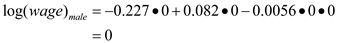 <div class=answer> (i) In the model given by the following: When and When and Hence, the gender-differential is: When and When and Hence, the gender-differential is: This indicates that the gender-differential is 0.297 when and 0.227 when