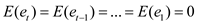 <div class=answer> When follows the random walk, for all It is assumed that is independent and identically distributed with and This also implies: a) b) , for all c) It is also assumed that the initial value is independent of for all . The equation can also be written as . Assume , thus,