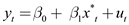 <div class=answer> (i). When is plugged into <i> </i> <i> </i> Where, Given that is uncorrelated with and , is uncorrelated with . Since is uncorrelated with , <i> </i> <i> </i> <i> </i> <i> </i> <i> </i> <i> </i> When, . Since the covariance of explanatory variable and error term is negative, OLS estimator <i>ß</i><sub>1</sub> will have a downward effect.