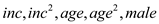     <div class=answer> (i) Estimating the linear probability model for   using the explanatory variables   using OLS and usual-OLS standard error, the result is:   Estimating the linear probability model for   using the explanatory variables   using OLS and heteroscedasticity-robust standard error, the result is:   On comparing the usual-OLS standard error with heteroscedasticity-robust standard error, the result is:   The heteroscedasticity-robust standard error is lower marginally for the explanatory variables   vis-à-vis usual-OLS standard error, but the difference is not so important as the variables that were statistically significant at 5% level of significance when assuming usual-OLS standard error remained statistically significant at 5% level of significance when assuming heteroscedasticity-robust standard error 