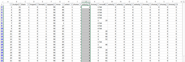    <div class=answer> (i) Consider the data for vouchers in Excel and put filter as shown below:   Therefore, the number of students never awarded a voucher are 468. Now look at the variables <i>selectyrs </i>and <i>choiceyrs</i>. From <i>selectyrs</i>, out of 990 students, 468 were never awarded a voucher and 108 were selected in the voucher system for all four years. From <i>choiceyrs</i>, only 56 actually attended a choice school for four years.   Therefore, the number of students selected for all the four years awarded a voucher are 108.   Therefore, the number of students attended the school for all the four years school awarded a voucher are 108. 